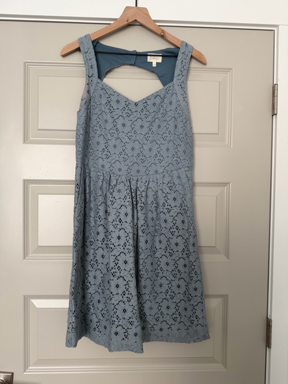 Anthropologie Dress: Dusty Blue Lacy Knit